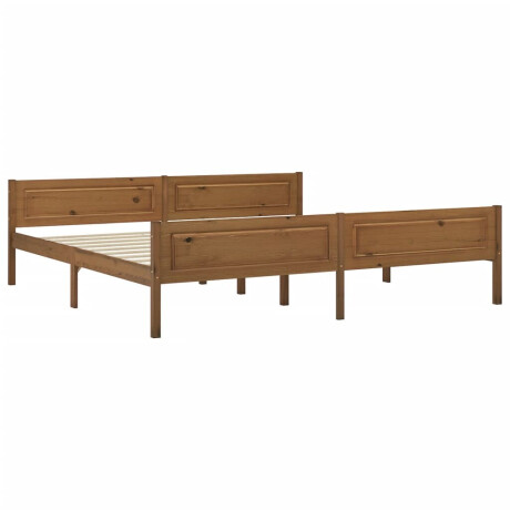 vidaXL Bedframe massief grenenhout honingbruin 200x200 cm afbeelding2 - 1