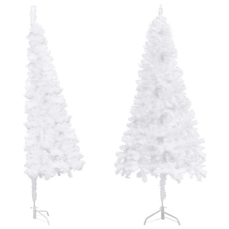 vidaXL Kunstkerstboom hoek 180 cm PVC wit afbeelding2 - 1