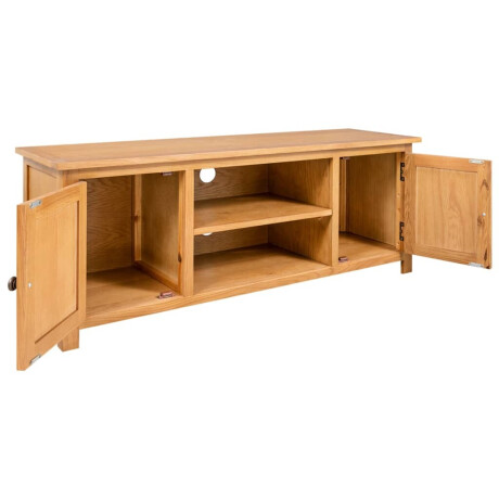 vidaXL Tv-meubel 110x35x44 cm massief eikenhout afbeelding2 - 1