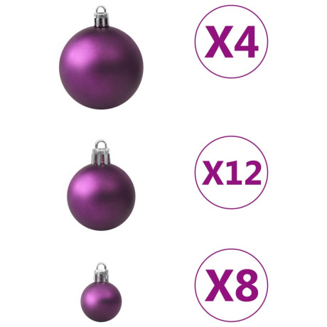 vidaXL 100-delige Kerstballenset paars afbeelding2 - 1