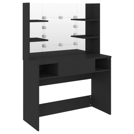 vidaXL Kaptafel met LED-verlichting 100x40x135 cm MDF zwart afbeelding2 - 1