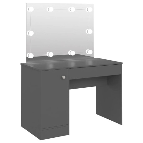 vidaXL Kaptafel met LED-verlichting 110x55x145 cm MDF grijs afbeelding2 - 1