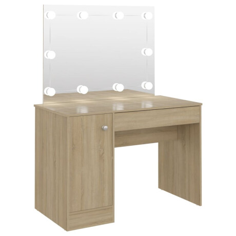 vidaXL Kaptafel met LED-verlichting 110x55x145 cm MDF eikenkleurig afbeelding2 - 1