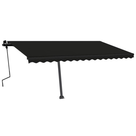 vidaXL Luifel vrijstaand handmatig uittrekbaar 450x300 cm antraciet afbeelding2 - 1