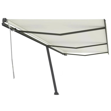 vidaXL Luifel vrijstaand handmatig uittrekbaar 600x300 cm crèmekleurig afbeelding2 - 1
