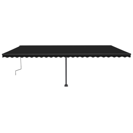 vidaXL Luifel handmatig uittrekbaar met LED 600x300 cm antracietkleur afbeelding2 - 1