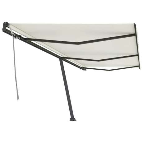 vidaXL Luifel vrijstaand handmatig uittrekbaar 600x350 cm crèmekleurig afbeelding2 - 1