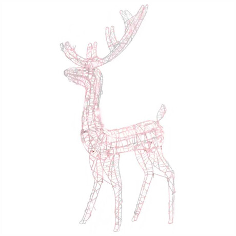 vidaXL Kerstversiering rendier 140 LED's 120 cm acryl warmwit afbeelding2 - 1