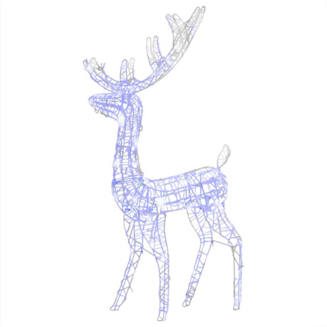 vidaXL Kerstversiering rendier 140 LED's 120 cm acryl blauw afbeelding2 - 1