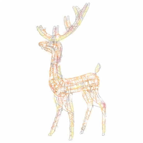 vidaXL Kerstversiering rendier 140 LED's 120 cm acryl meerkleurig afbeelding2 - 1