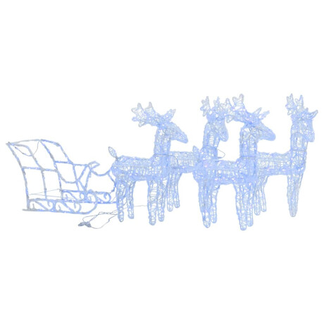 vidaXL Kerstdecoratie rendieren en slee 280x28x55 cm acryl afbeelding2 - 1