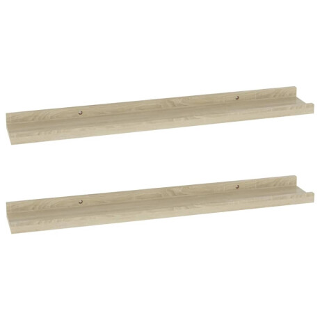 vidaXL Wandschappen 2 st 60x9x3 cm sonoma eikenkleurig afbeelding2 - 1
