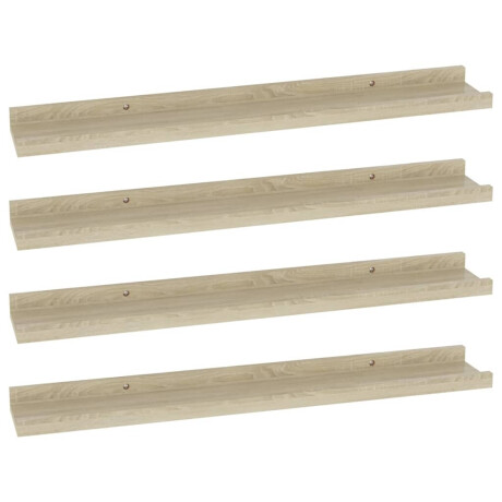 vidaXL Wandschappen 4 st 60x9x3 cm sonoma eikenkleurig afbeelding2 - 1
