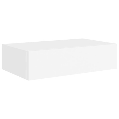 vidaXL Wandschap met lade 40x23,5x10 cm MDF wit afbeelding2 - 1
