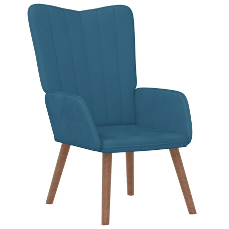 vidaXL Relaxstoel fluweel blauw afbeelding2 - 1