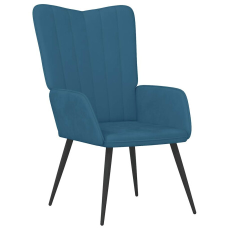 vidaXL Relaxstoel fluweel blauw afbeelding2 - 1