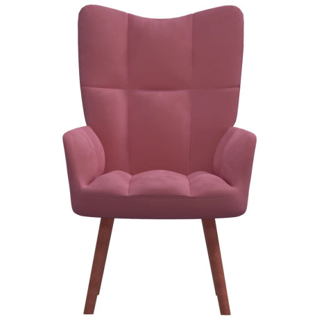 vidaXL Relaxstoel fluweel roze afbeelding2 - 1