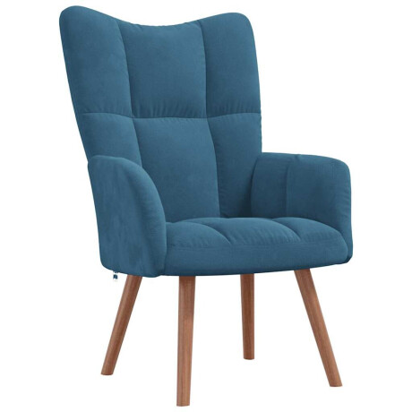 vidaXL Relaxstoel fluweel blauw afbeelding2 - 1