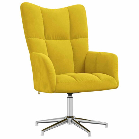 vidaXL Relaxstoel fluweel mosterdgeel afbeelding2 - 1