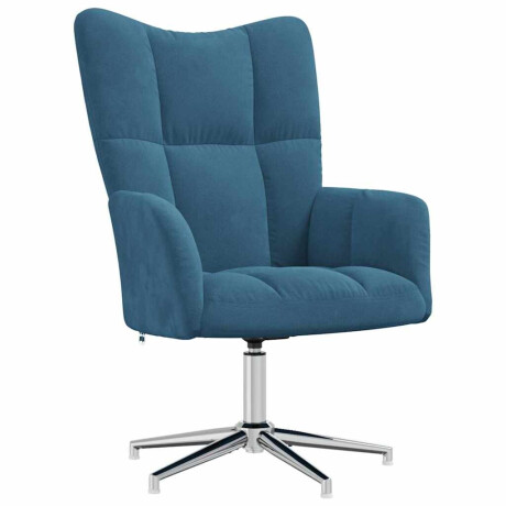 vidaXL Relaxstoel fluweel blauw afbeelding2 - 1