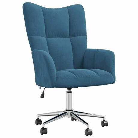 vidaXL Relaxstoel fluweel blauw afbeelding2 - 1