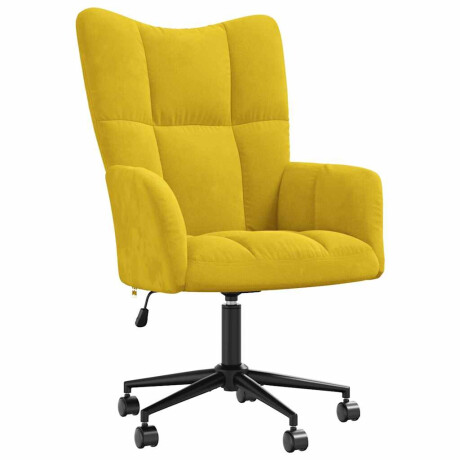 vidaXL Relaxstoel fluweel mosterdgeel afbeelding2 - 1
