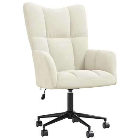 vidaXL Relaxstoel fluweel crèmewit afbeelding2 - 1