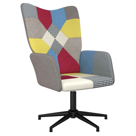 vidaXL Relaxstoel patchwork stof afbeelding2 - 1