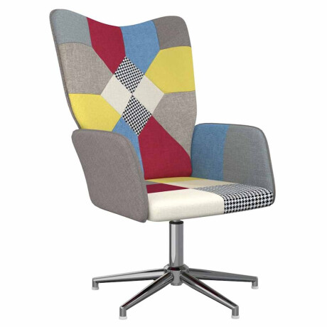 vidaXL Relaxstoel patchwork stof afbeelding2 - 1