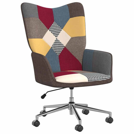 vidaXL Relaxstoel patchwork stof afbeelding2 - 1
