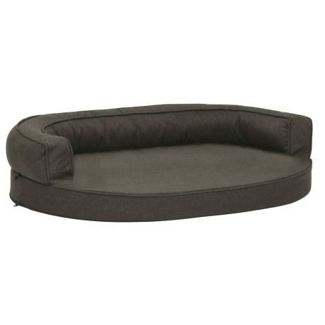 vidaXL Hondenbed ergonomisch linnen-look 75x53 cm donkergrijs afbeelding2 - 1