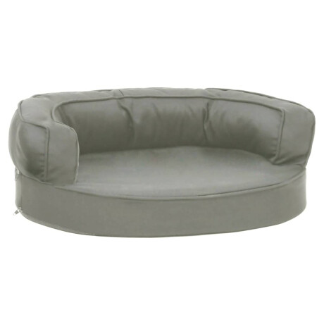 vidaXL Hondenbed ergonomisch linnen-look 60x42 cm grijs afbeelding2 - 1