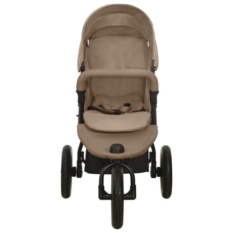 vidaXL Kinderwagen staal taupe afbeelding2 - 1