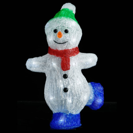 vidaXL Kerstfiguur sneeuwman LED binnen en buiten 30 cm acryl afbeelding2 - 1