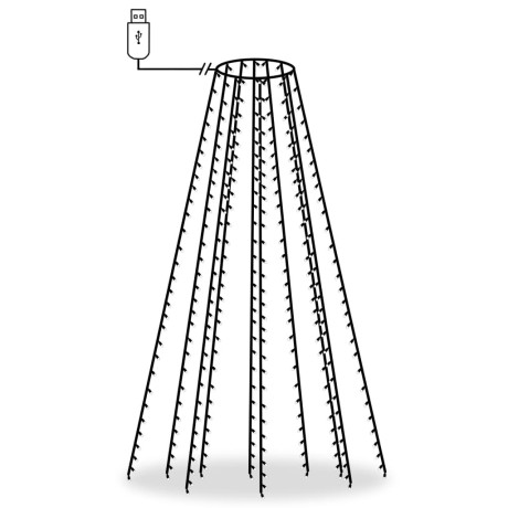 vidaXL Kerstboomverlichting met 300 LED's koudwit net 300 cm afbeelding2 - 1