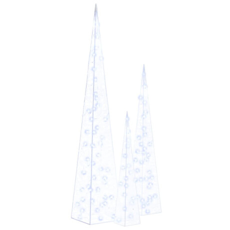 vidaXL Lichtkegelset decoratief LED 60/90/120 cm acryl blauw afbeelding2 - 1