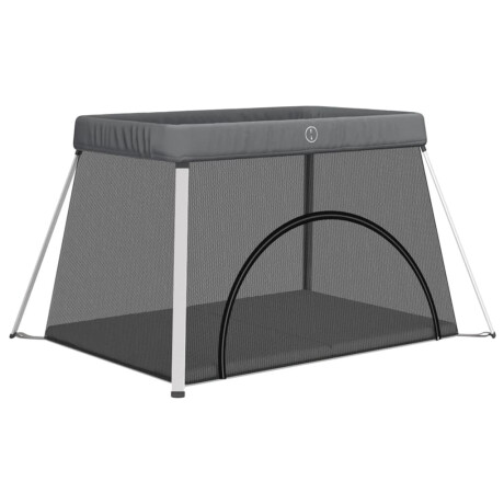 vidaXL Babybox met matras linnen donkergrijs afbeelding2 - 1