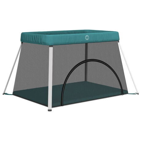 vidaXL Babybox met matras linnen groen afbeelding2 - 1