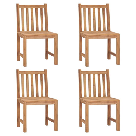 vidaXL Tuinstoelen 4 st met kussens massief teakhout afbeelding2 - 1