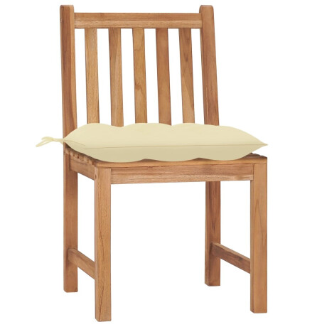 vidaXL Tuinstoelen 4 st met kussens massief teakhout afbeelding2 - 1