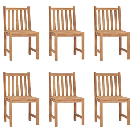 vidaXL Tuinstoelen 6 st met kussens massief teakhout afbeelding2 - 1