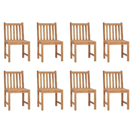 vidaXL Tuinstoelen 8 st met kussens massief teakhout afbeelding2 - 1