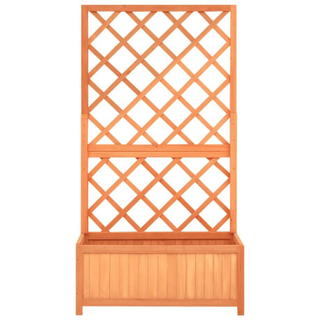 vidaXL Latwerkplantenbak 70x30x135 cm massief vurenhout bruin afbeelding2 - 1