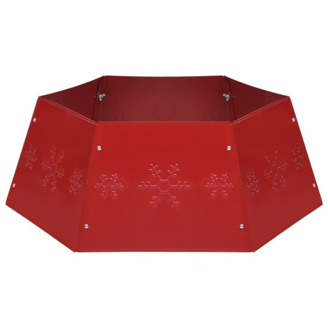 vidaXL Kerstboomrok Ø68x25 cm rood afbeelding2 - 1