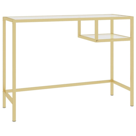 vidaXL Computerbureau 100x36x74 cm gehard glas transparant afbeelding2 - 1