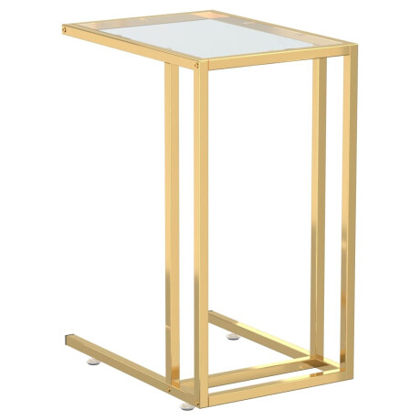 vidaXL Computer bijzettafel 50x35x65 cm gehard glas transparant afbeelding2 - 1