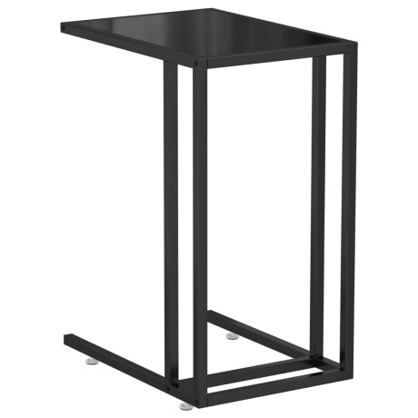 vidaXL Computer bijzettafel 50x35x65 cm gehard glas zwart afbeelding2 - 1
