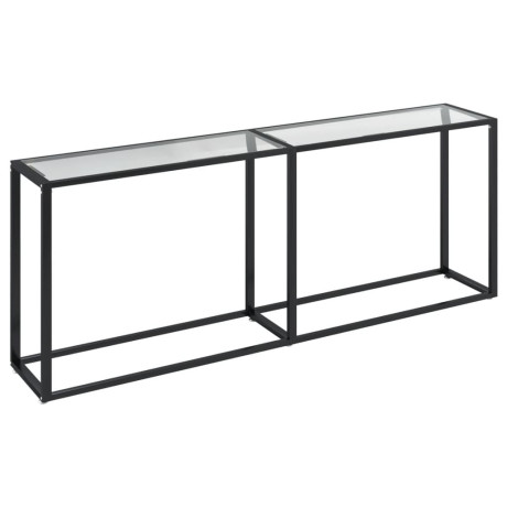 vidaXL Wandtafel 200x35x75,5 cm gehard glas transparant afbeelding2 - 1