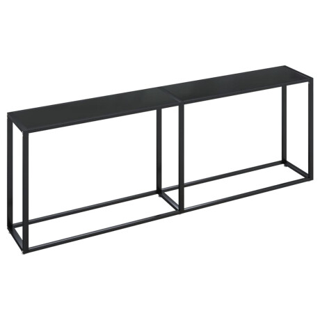 vidaXL Wandtafel 220x35x75,5 cm gehard glas zwart afbeelding2 - 1