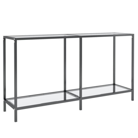 vidaXL Wandtafel 140x35x75,5 cm gehard glas transparant afbeelding2 - 1